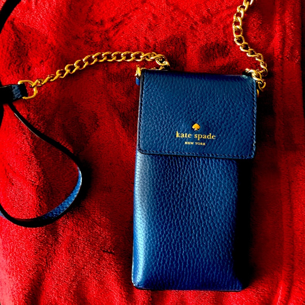 Kate Spade Crossbody Phone Wallet in Blue!